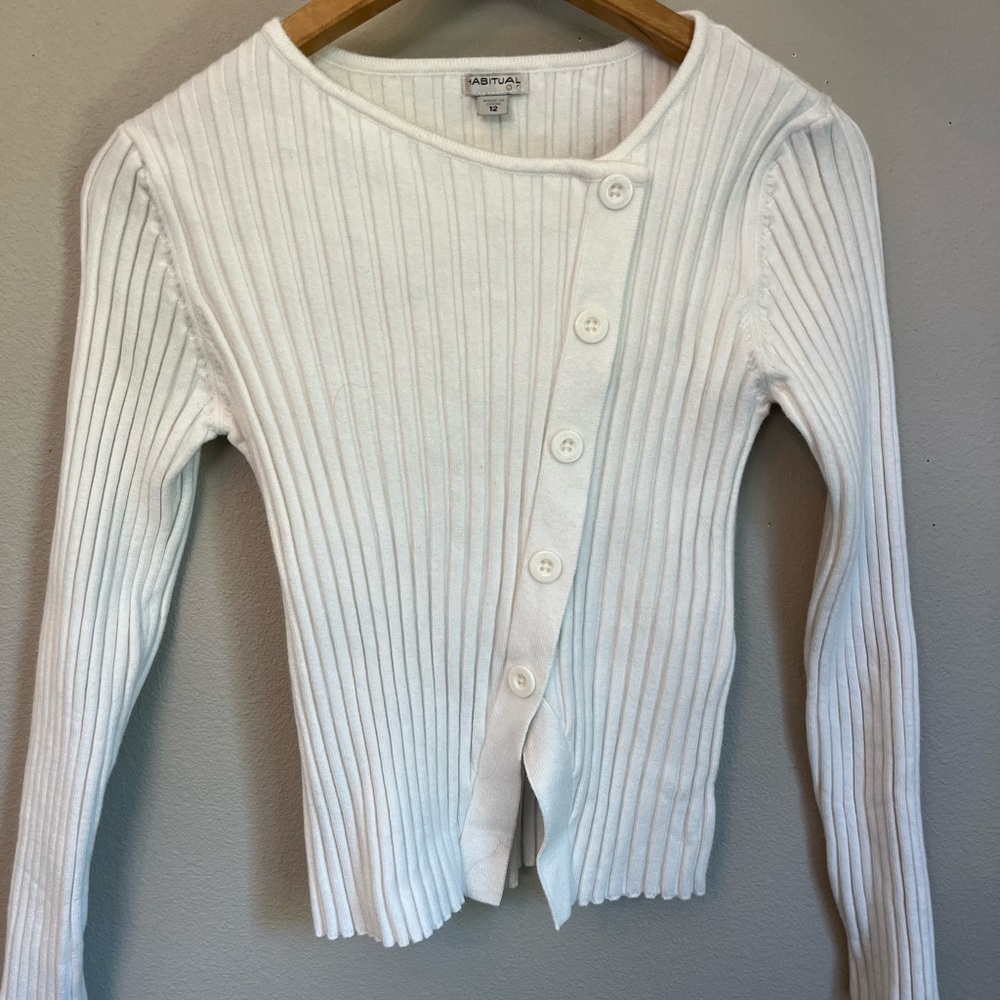 Habitual Cream Ribbed Kids Sweater - Picture 3 of 7